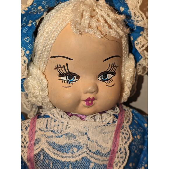 Vintage 21" Celluloid Masked Face Little Red Riding Hood Topsy Turvy Doll - Picture 6 of 8
